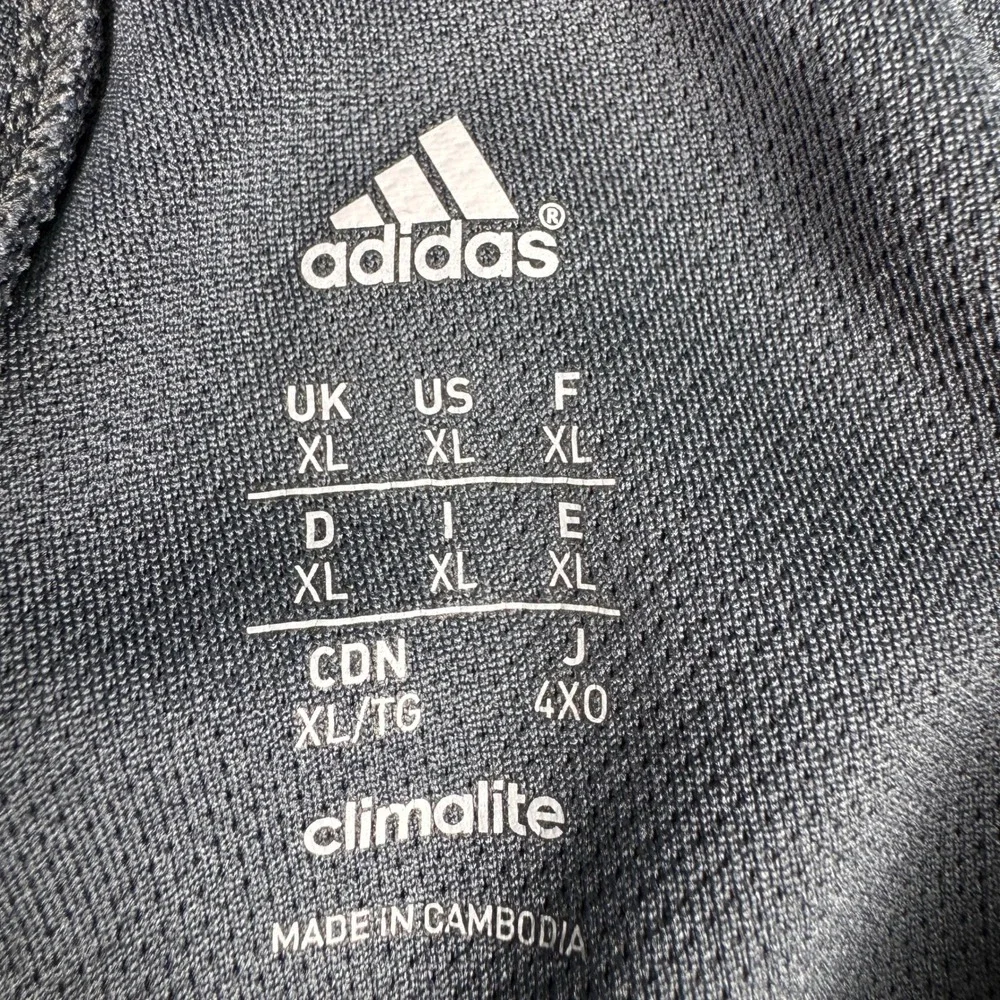 Adidas Mens Dark Gray‎ Track Pants Joggers Athletic Stripes Logo Size L